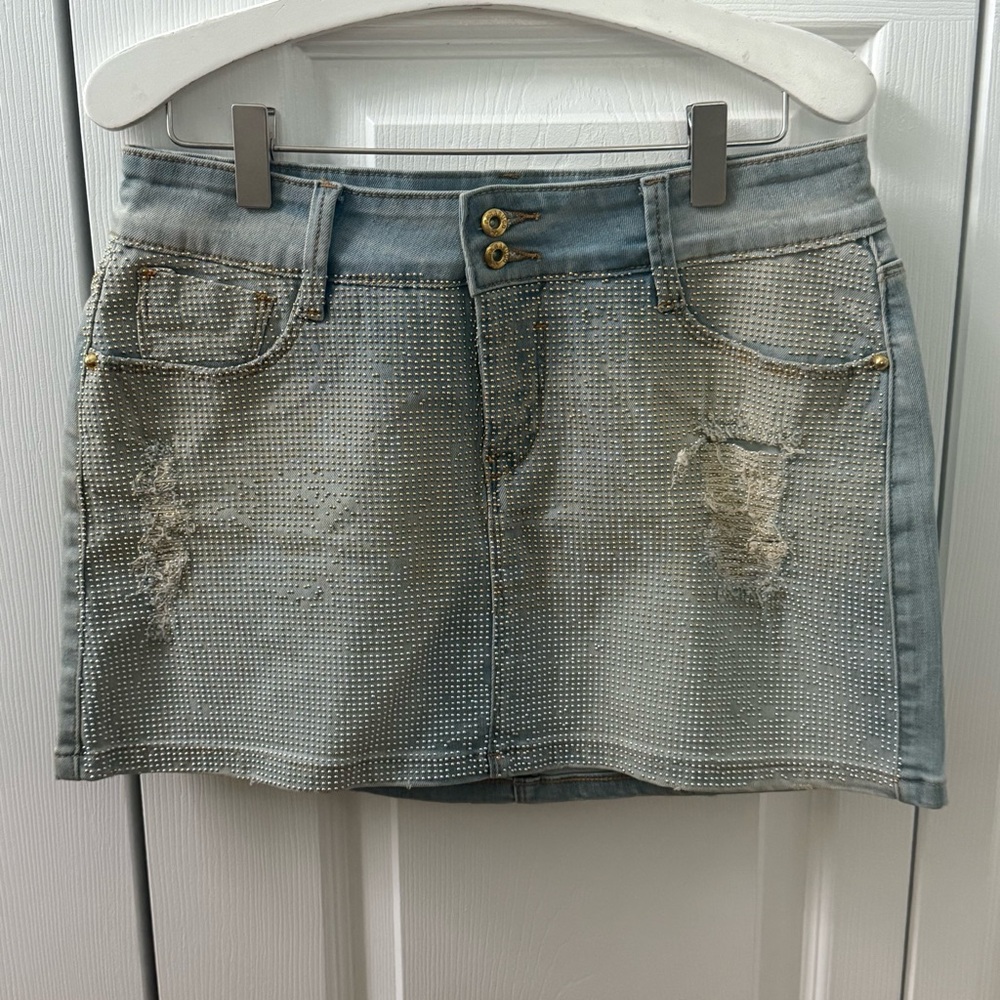 Y2K Parasuco Low Rise Studded Mini Skirt